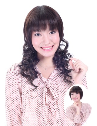 Wigs2you 接髪片 無痕假髪接髪片 長款卷髪補髪塊 增厚加長假髪片 無劉海假髪套E-028